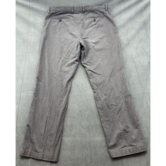 Banana Republic Kentfield Pants Chino Men's 36x30 Gray Herringbone Cotton Casual - Picture 3 of 13